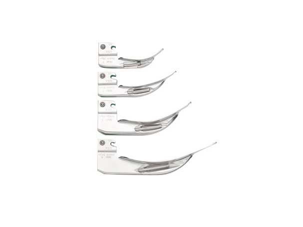69061 Welch Allyn MacIntosh #1 Fiber-Optic Laryngoscope Blade; Green Standard (ISO 7376), Stainless Steel